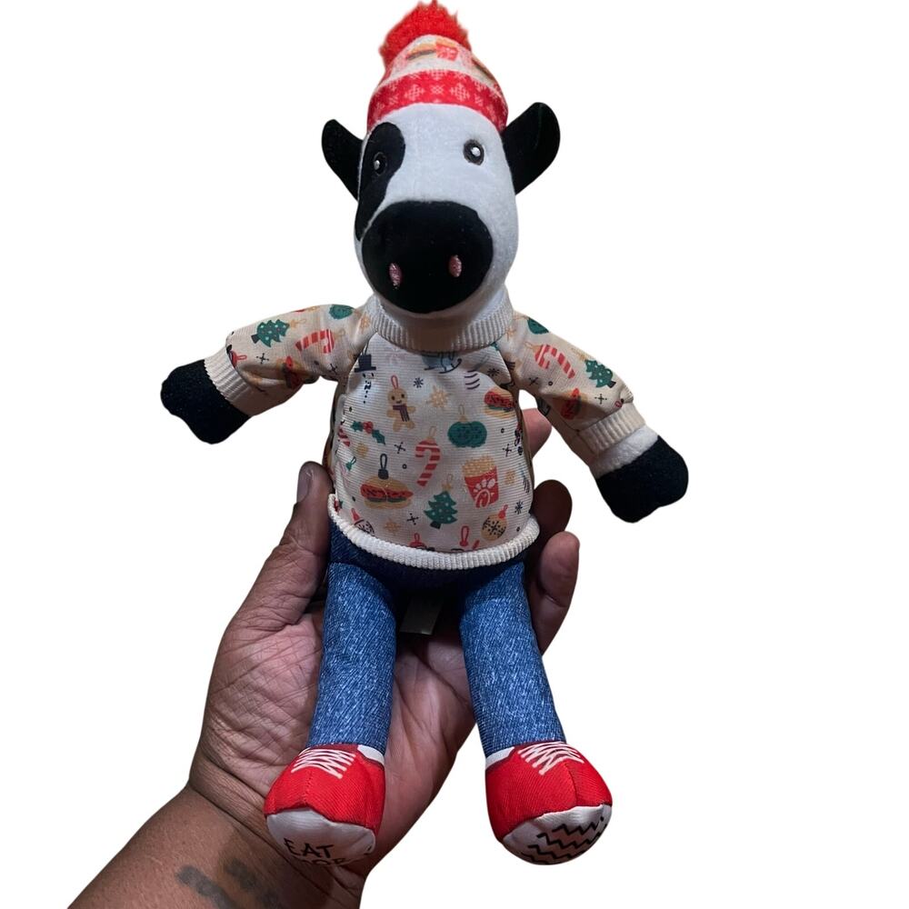 2024 LIMITED EDITION Holiday Chick-fil-A Christmas Plush Cow Doll Toy‎ Chikin 7"